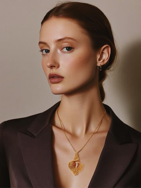 Golden Filigree Melody Pendant 2