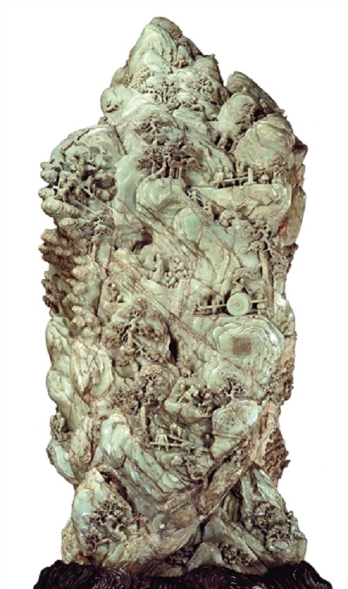 Jade Carving, 玉雕, 清代, 大禹治水圖玉山