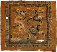 Palace Carpet, 宮毯, 黃地二龍戲珠栽絨地毯