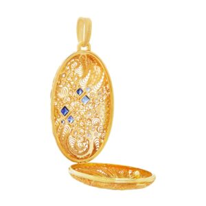 Azure Wave Locket Pendant 2