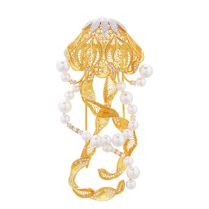 Jellyfish Pearl Brooch